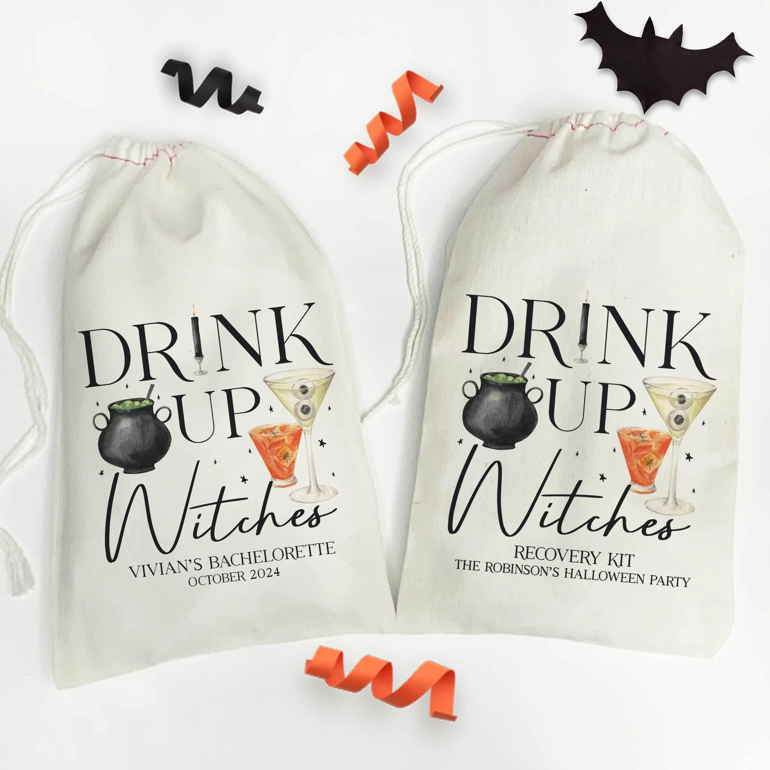 Personalized Halloween party bags