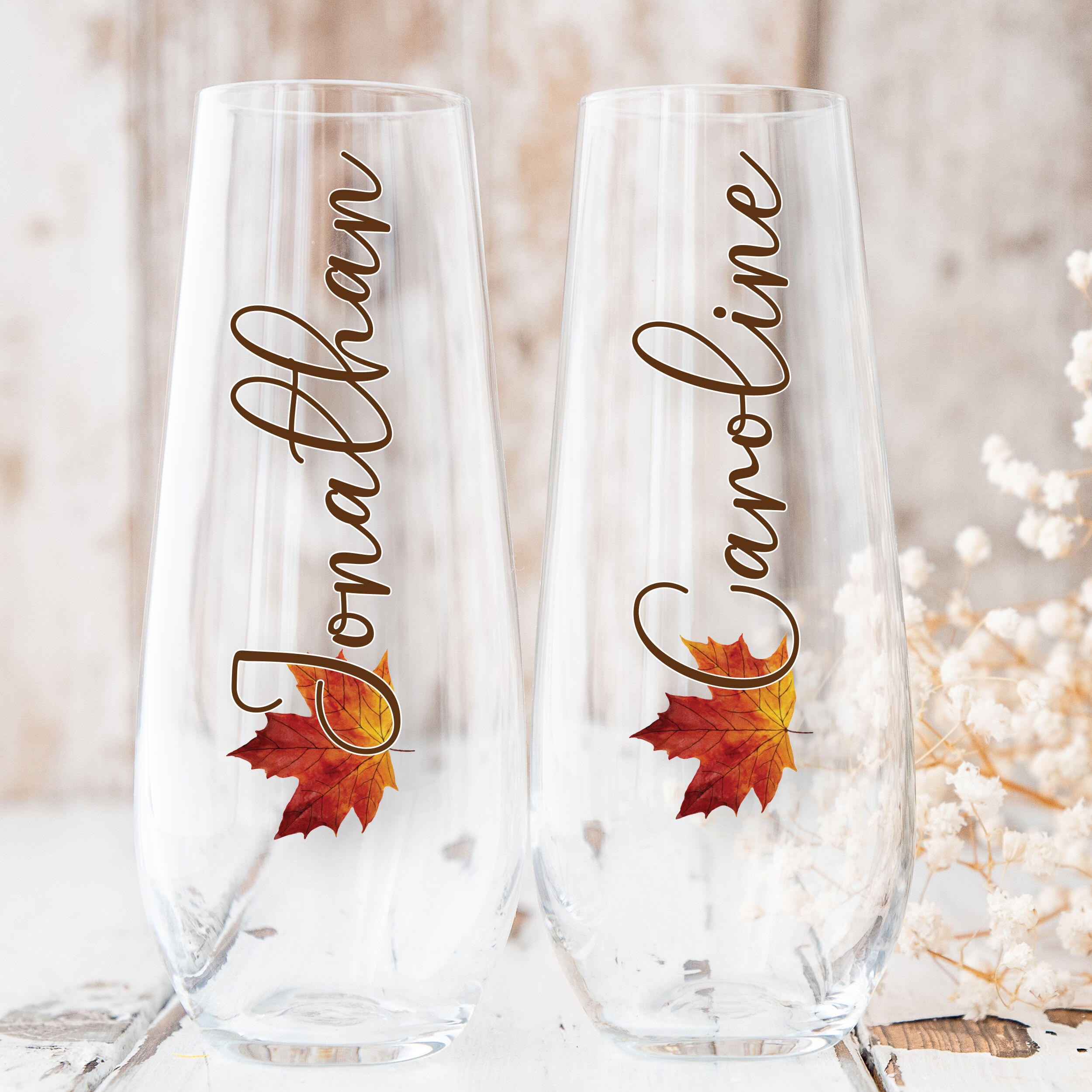 Personalized fall wedding favors and gifts
