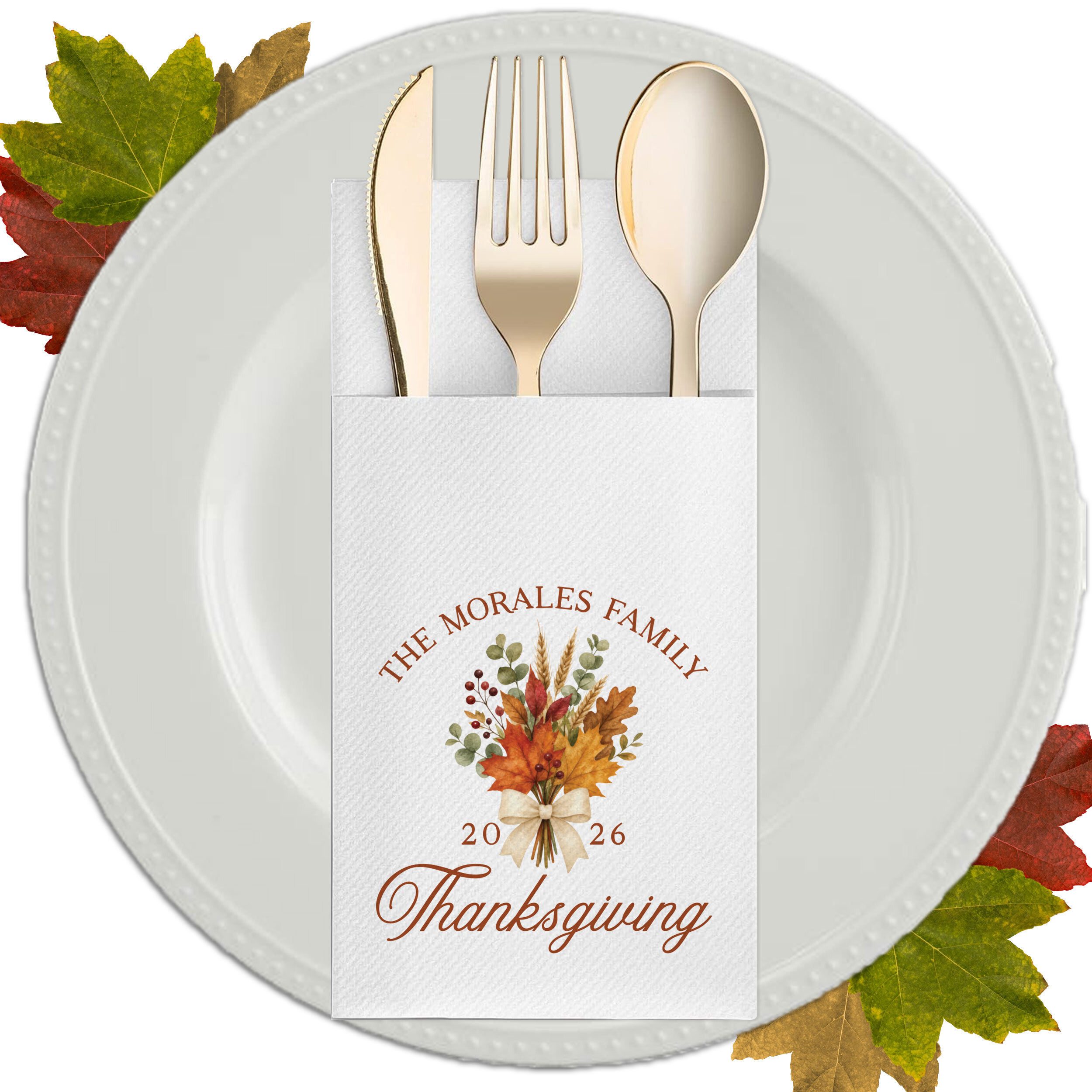 Personalized Thanksgiving napkins