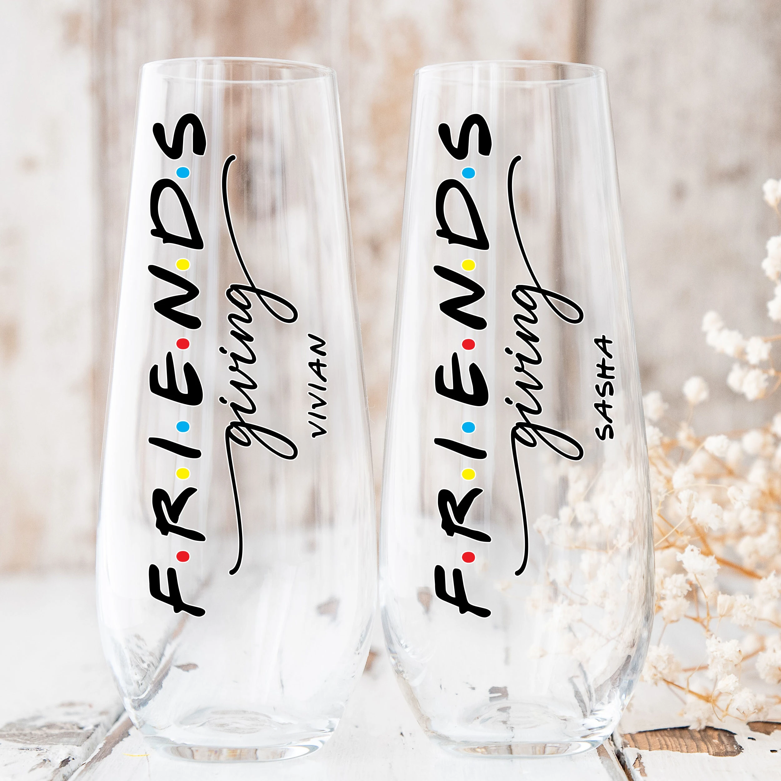 Personalized Friendsgiving gifts and party supplies