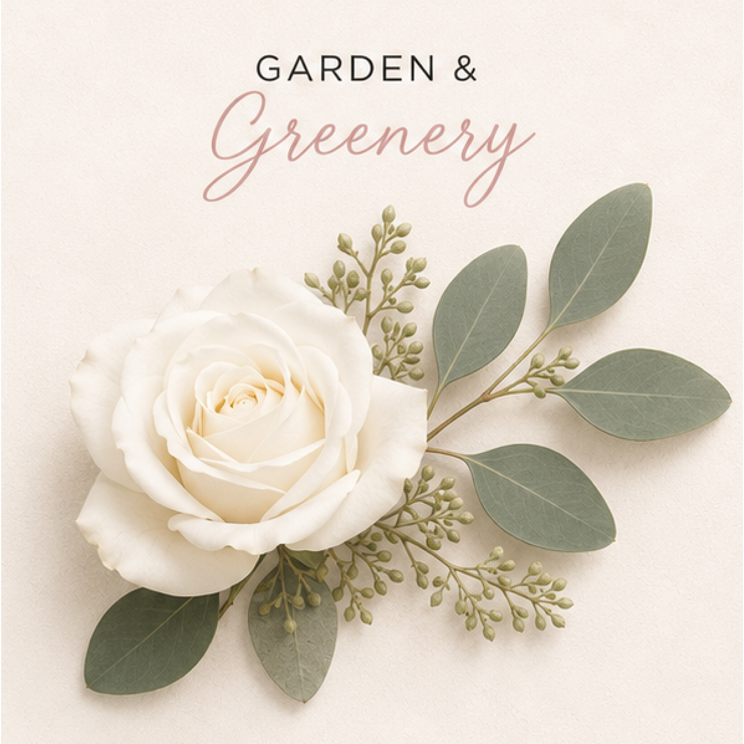 Garden and greenery wedding style with white florals and eucalyptus