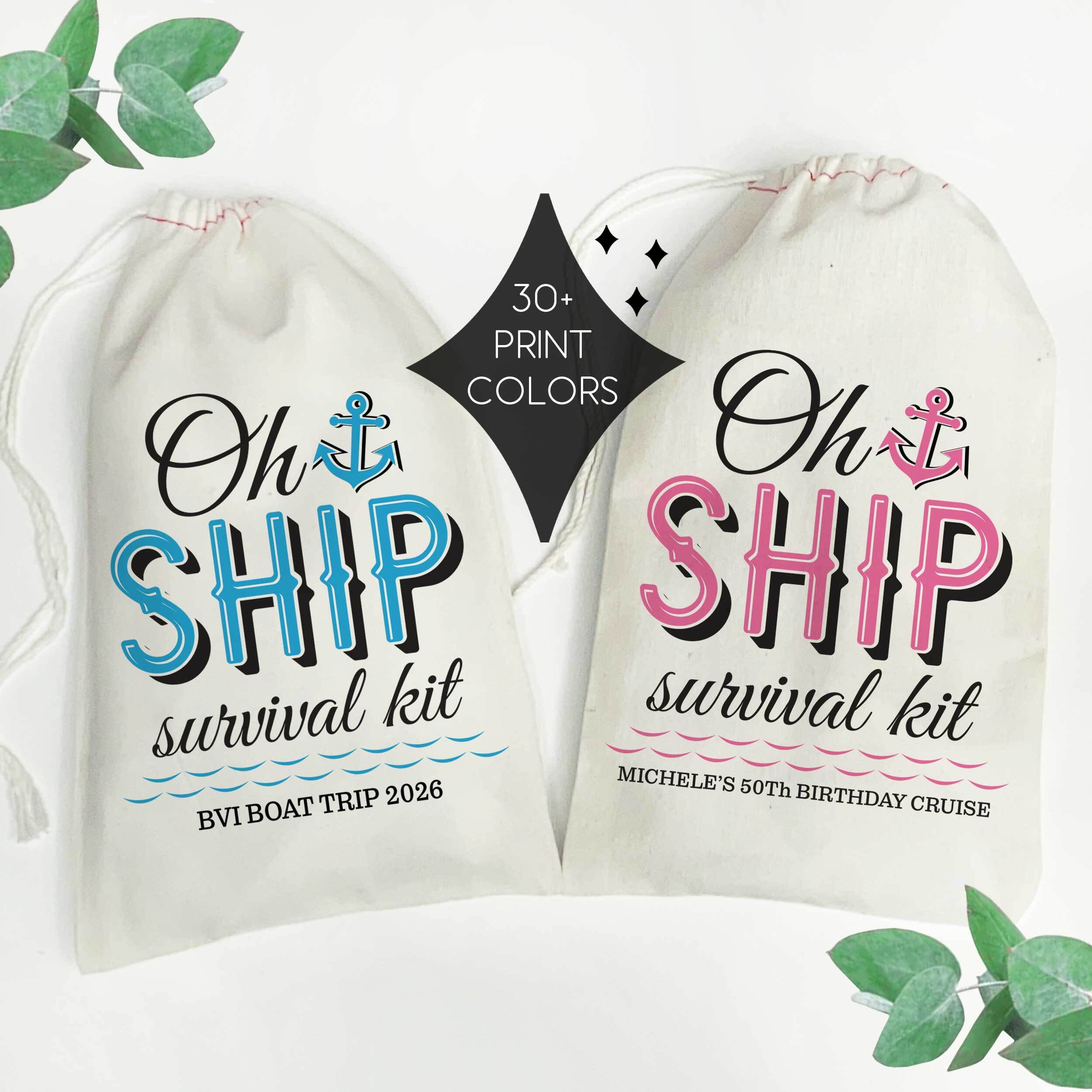Travel favor bags and recovery kits