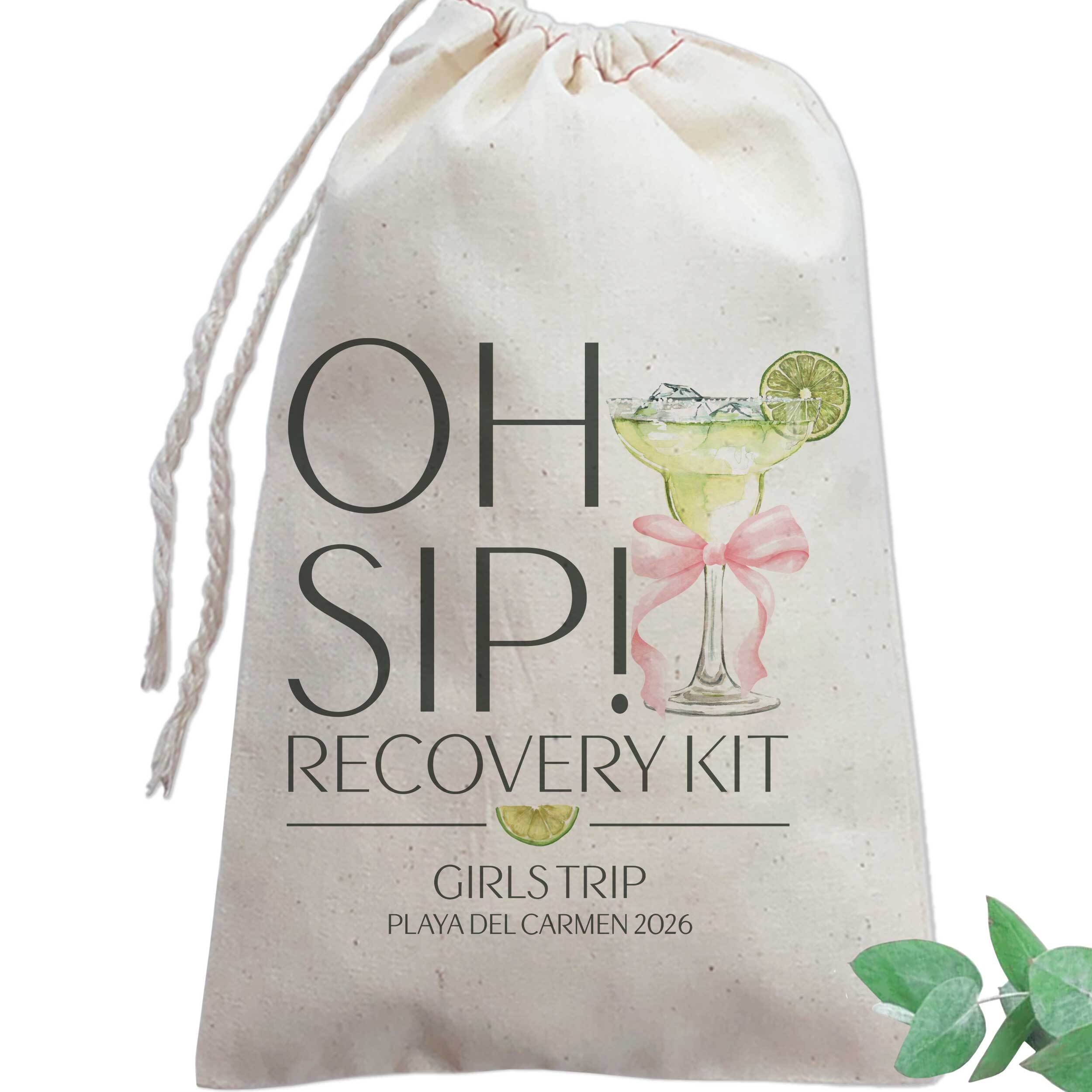 Personalized adult birthday recovery kits and hangover favors