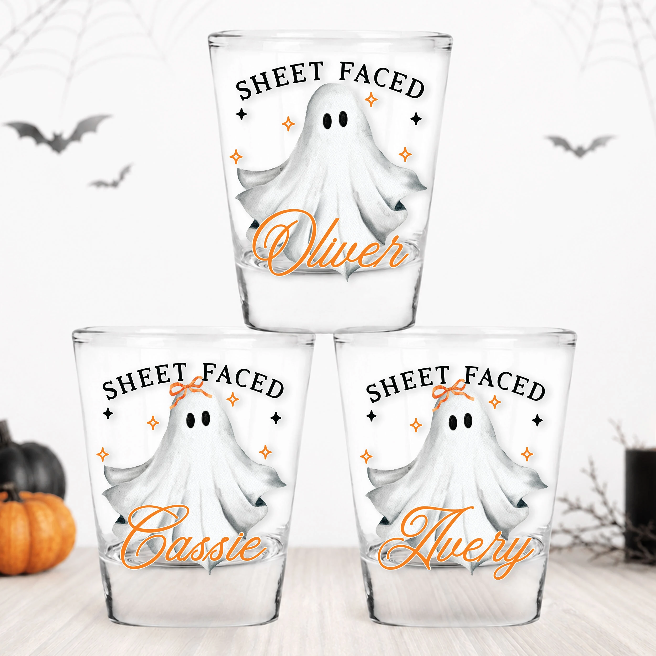 Personalized Halloween shot glasses