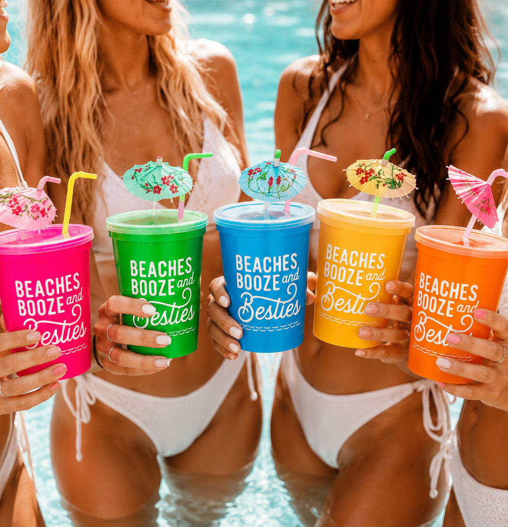 Personalized bachelorette party cups