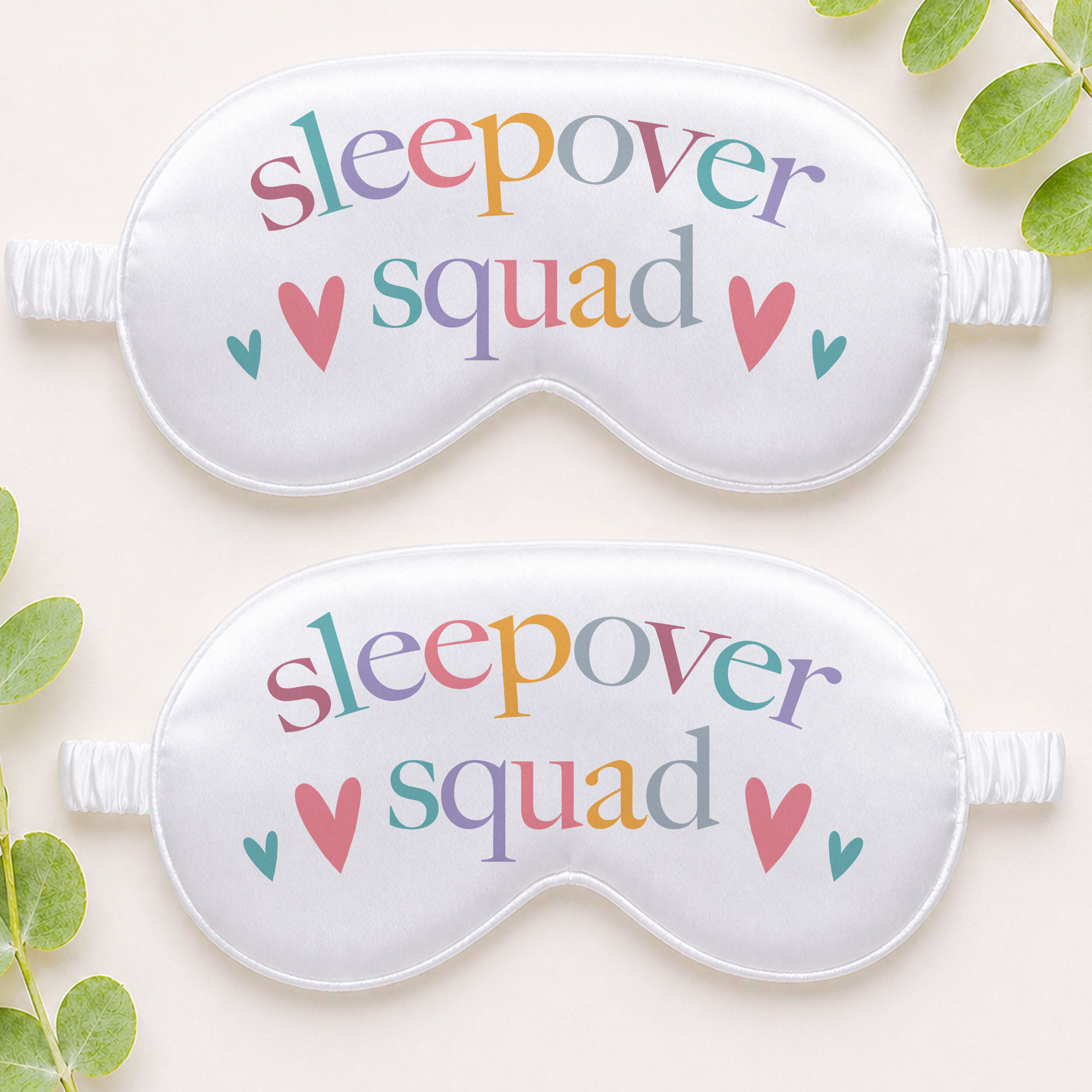 Personalized sleepover party gifts, favors and accessories