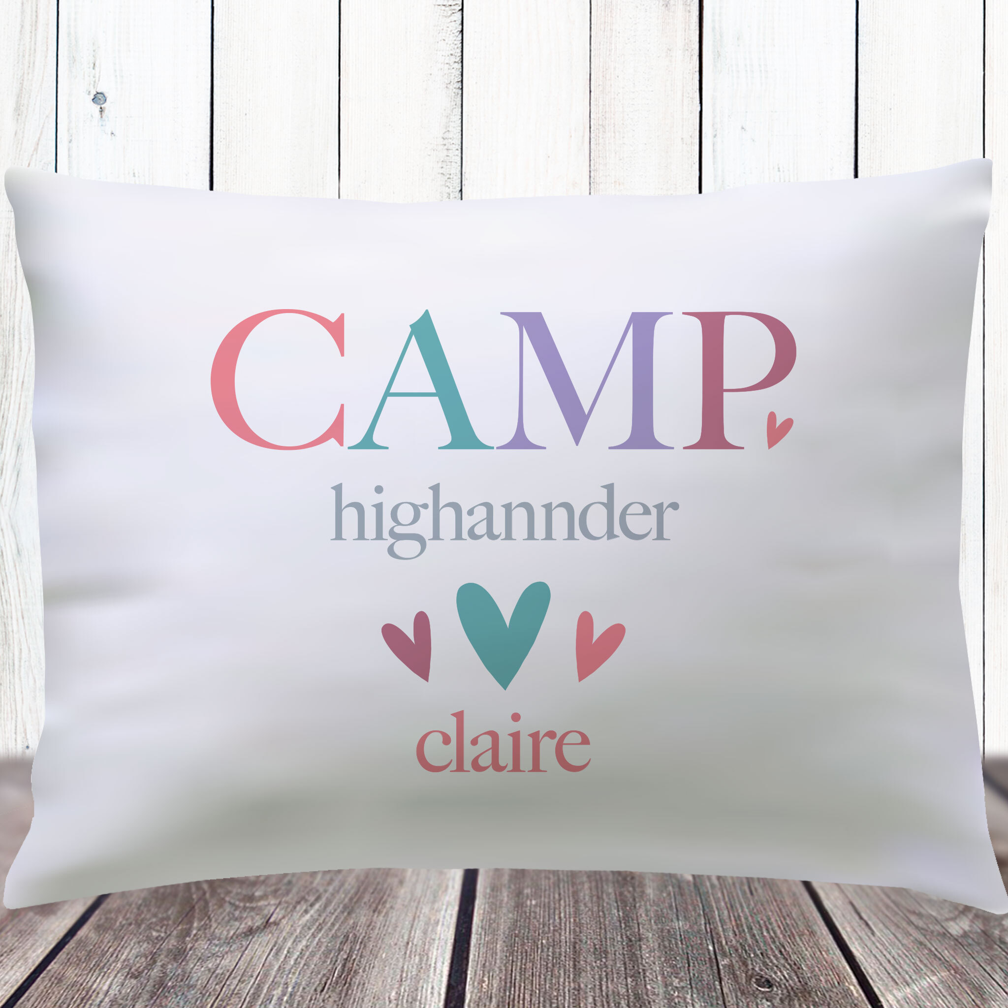 Personalized camp pillowcases