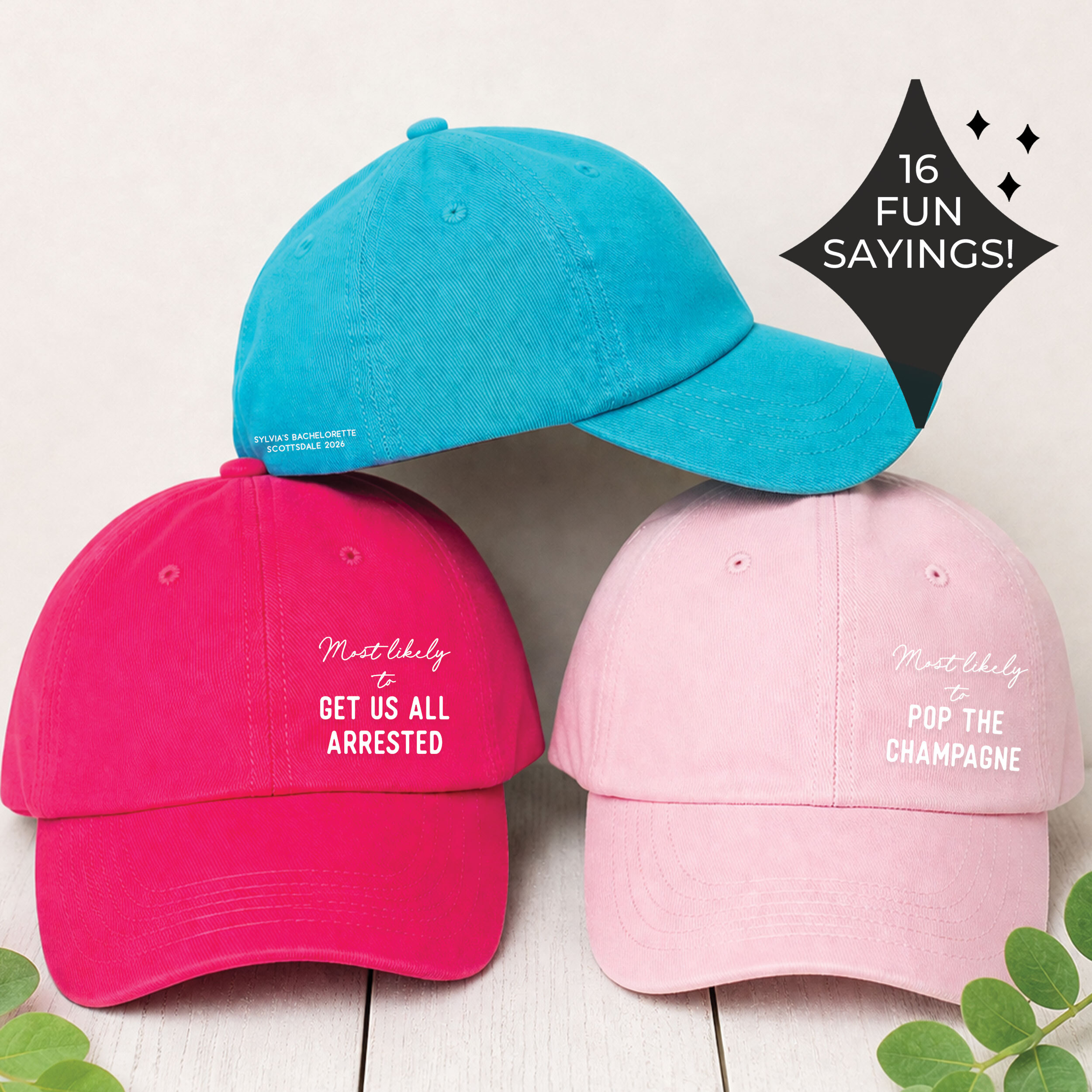 Personalized birthday hats and celebration accessories