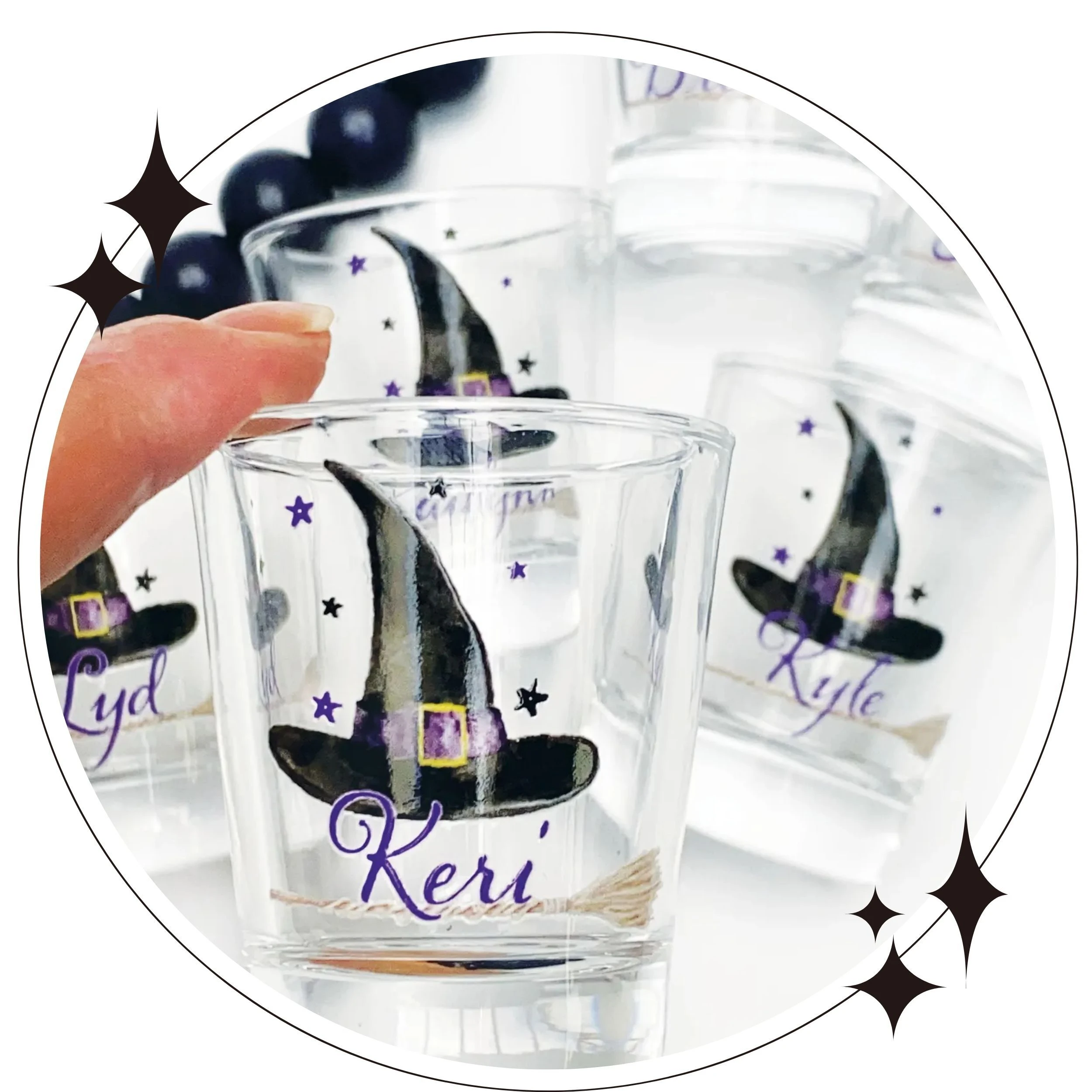 Personalized fall and Halloween gifts, drinkware, party favors, and accessories