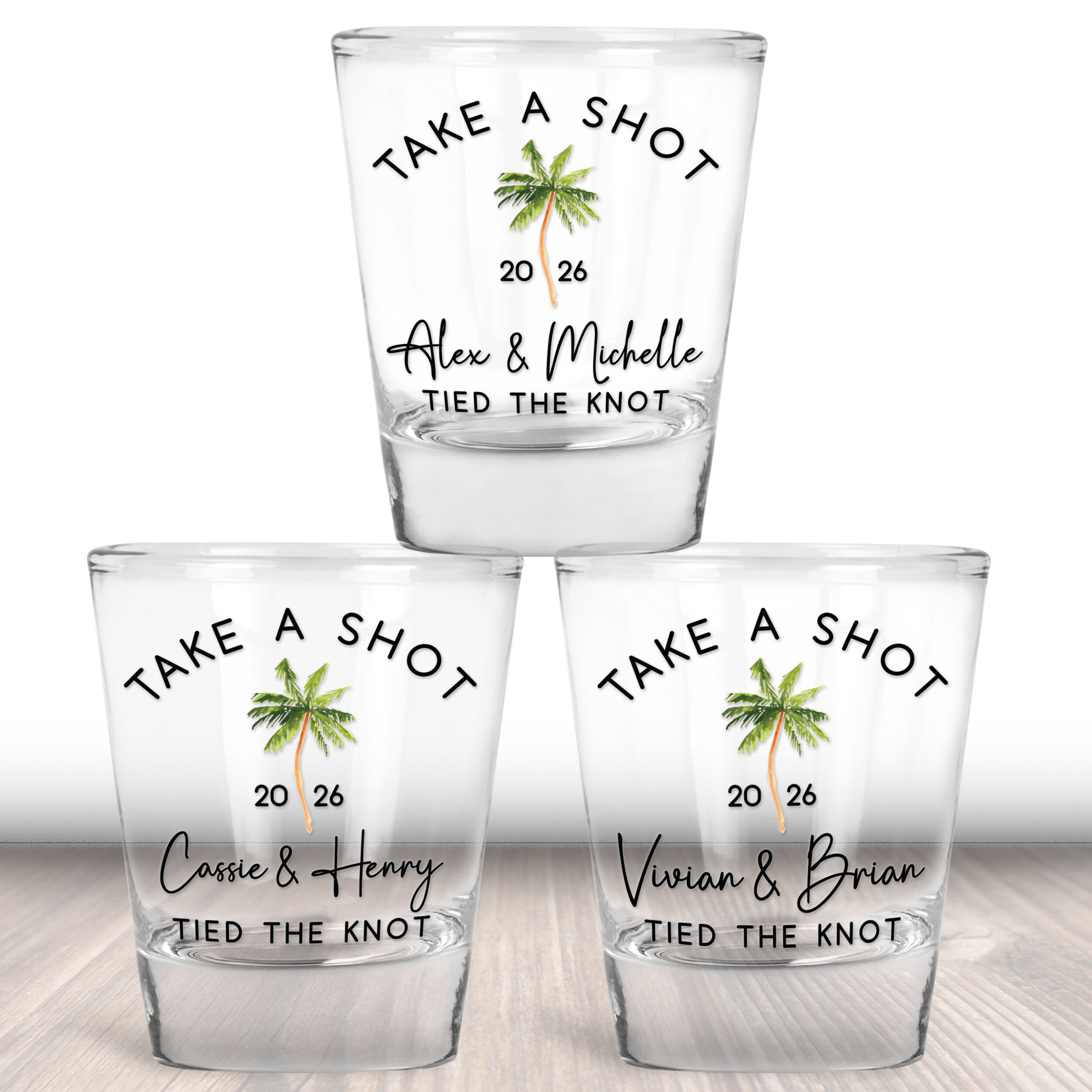 Personalized wedding drinkware
