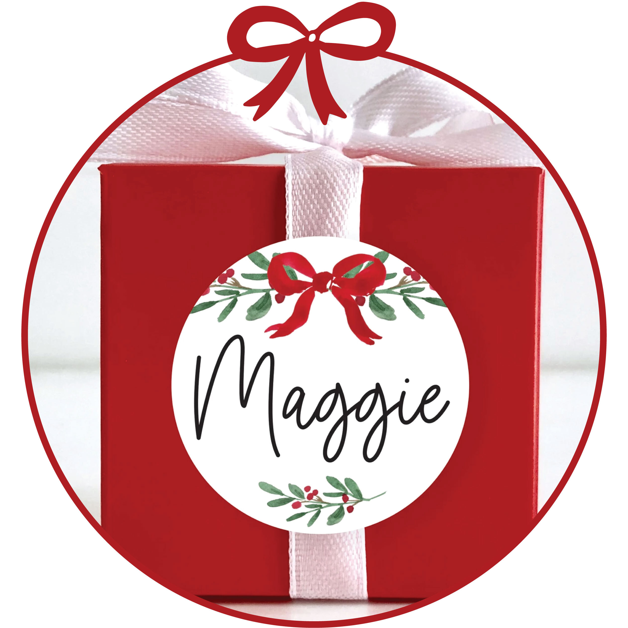 Personalized Christmas gift stickers and tags