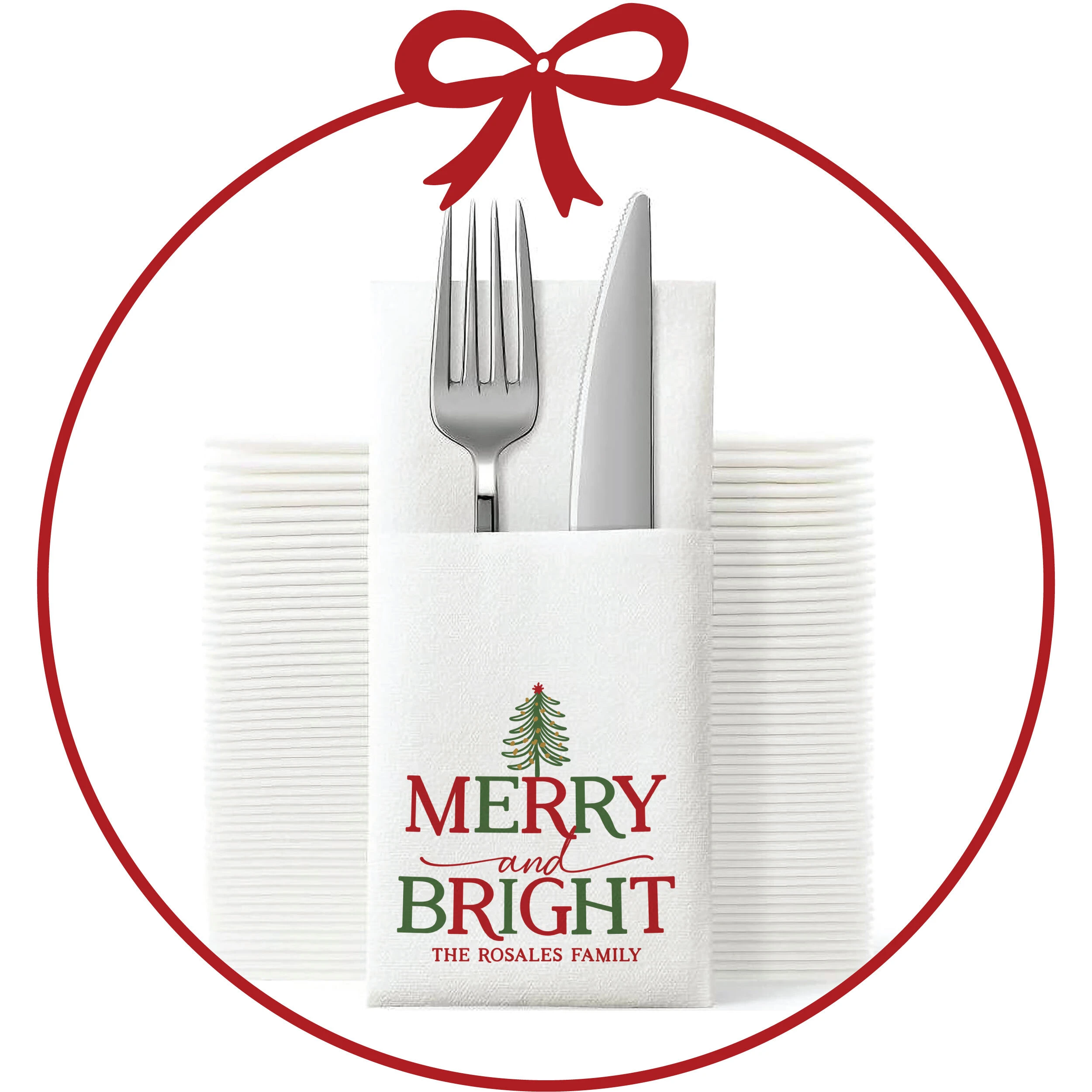 Personalized Christmas napkins