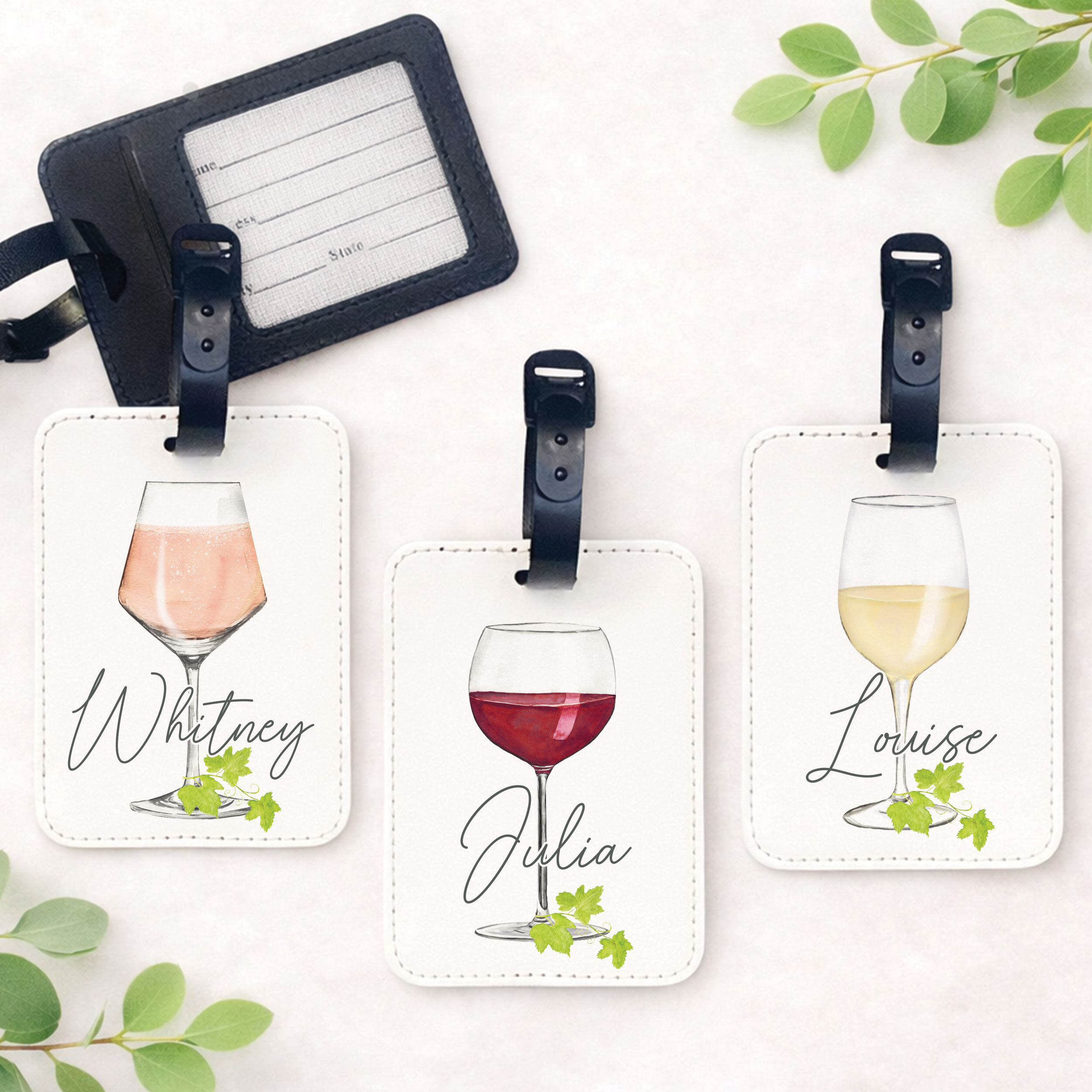 Personalized luggage tags for vacations and girls trips