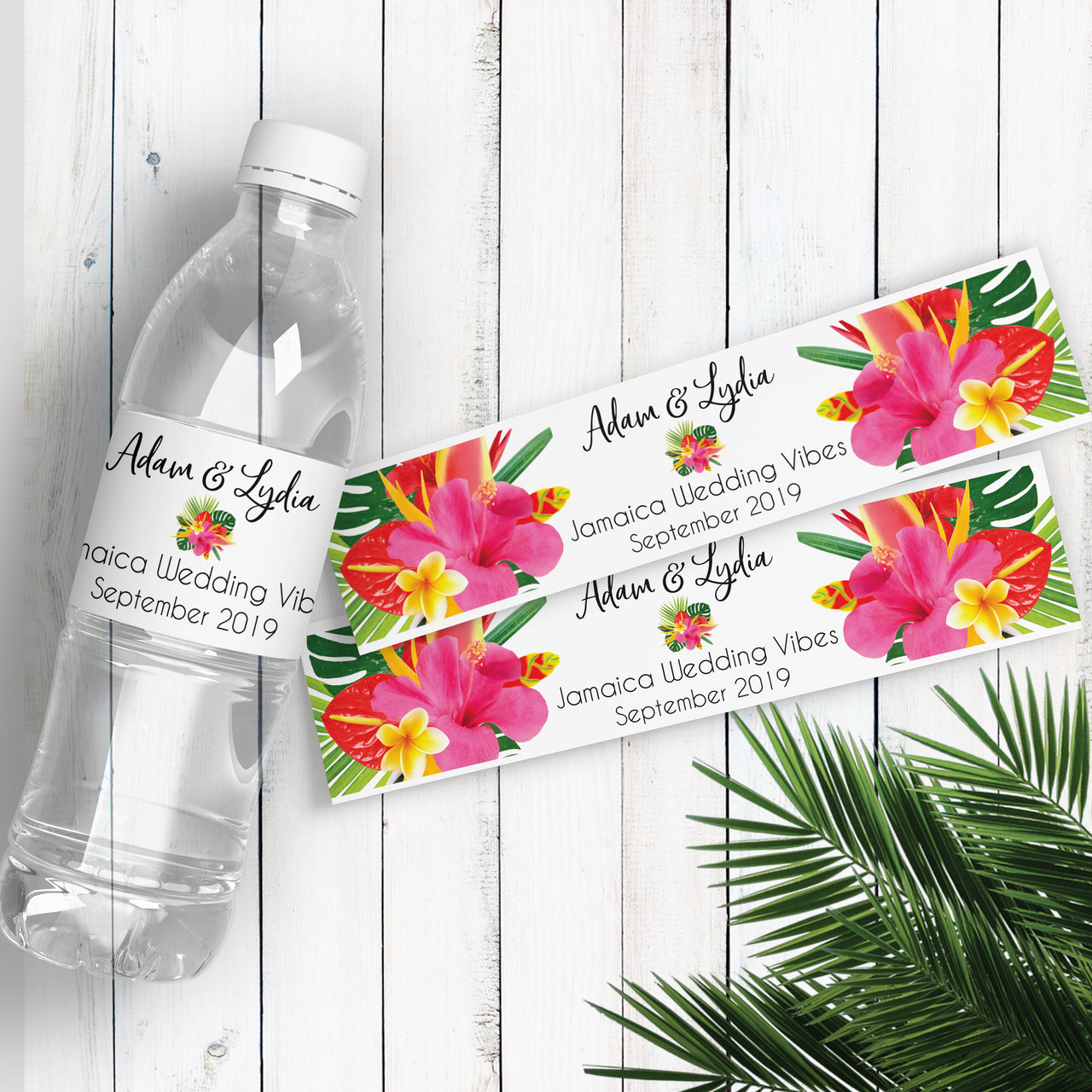 Personalized Water Bottle Labels: Summer Breeze Floral