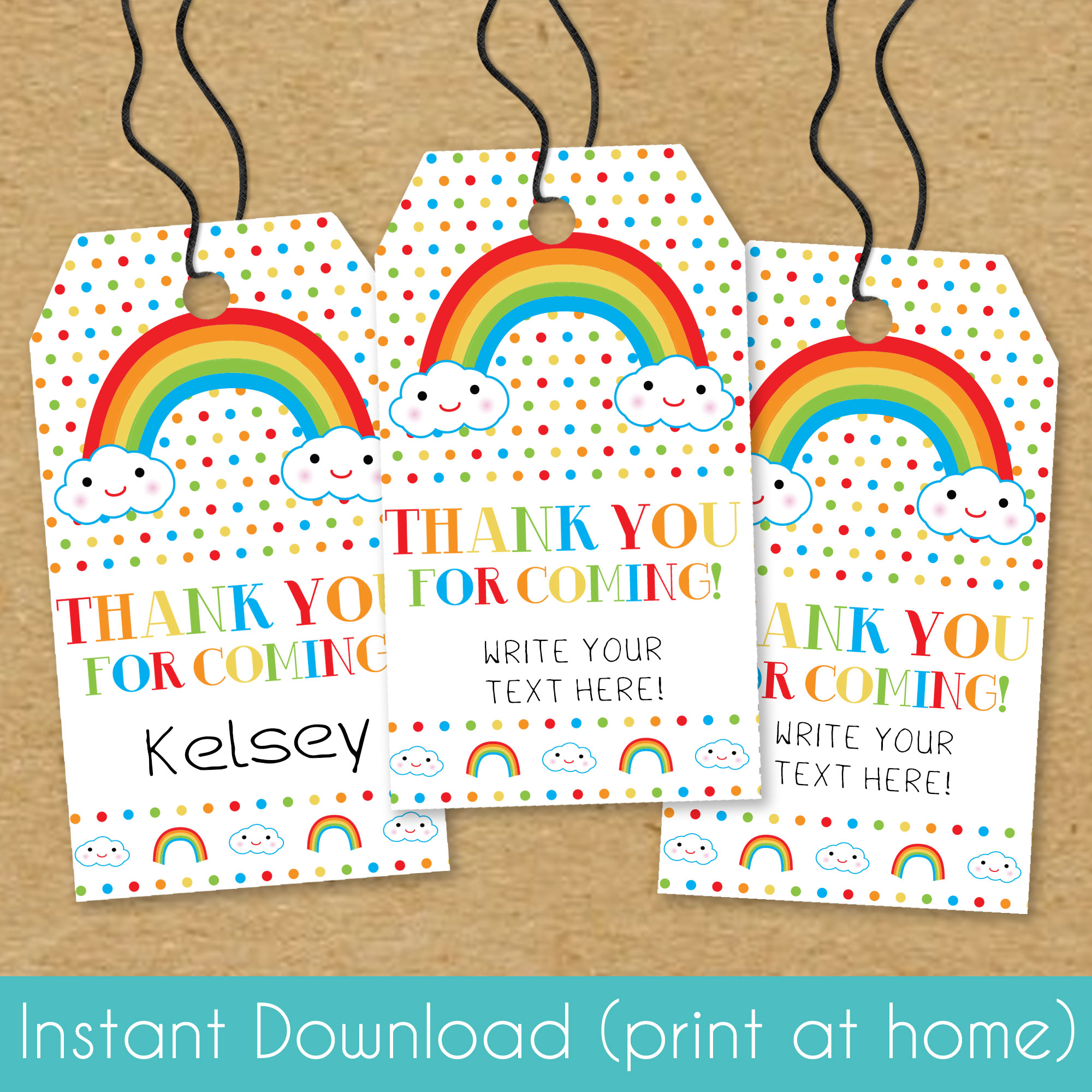 Rainbow Party Favors & Free Printable