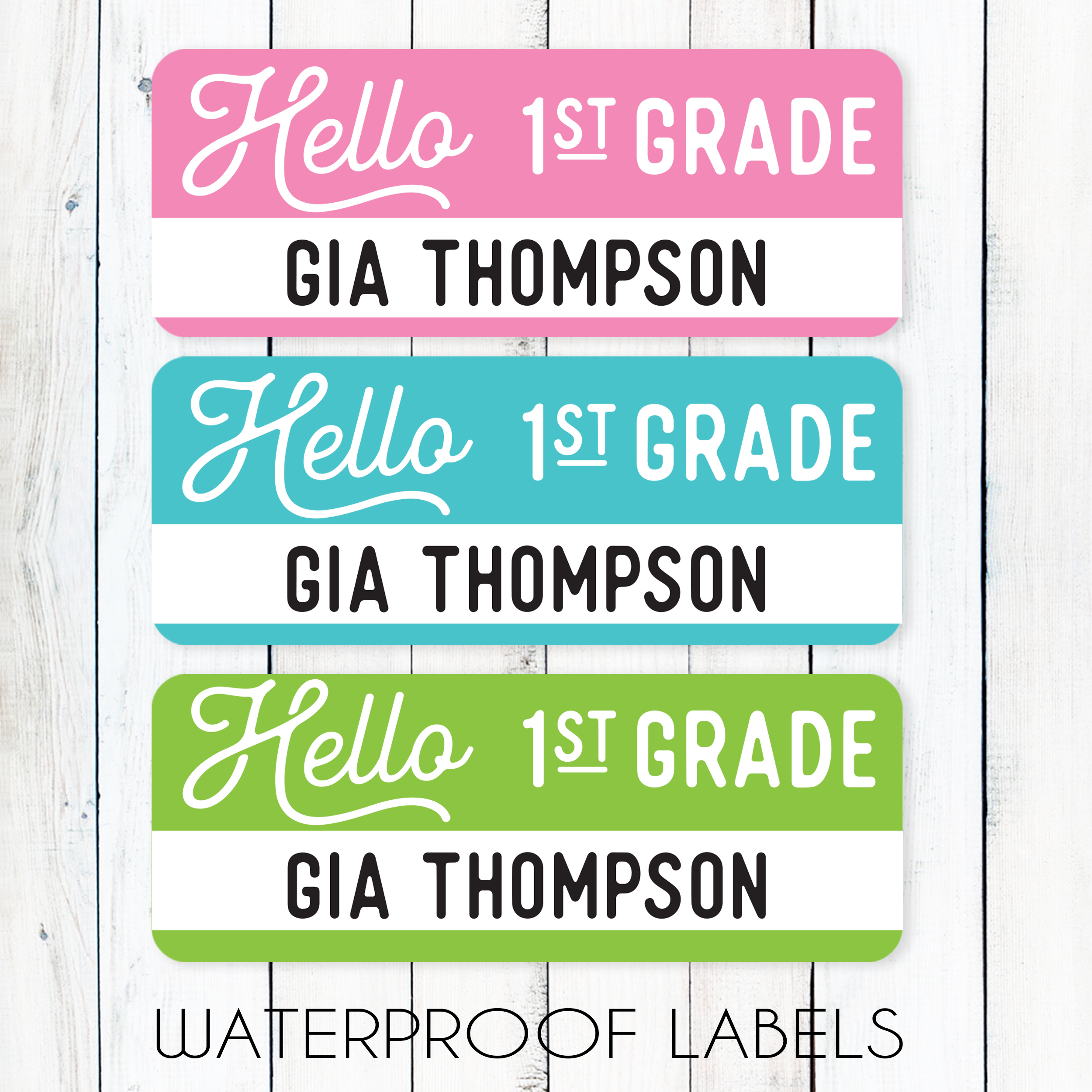 Kids Name Stickers, Waterproof Daycare Labels, School Supply Labels, N –  The Label Palace