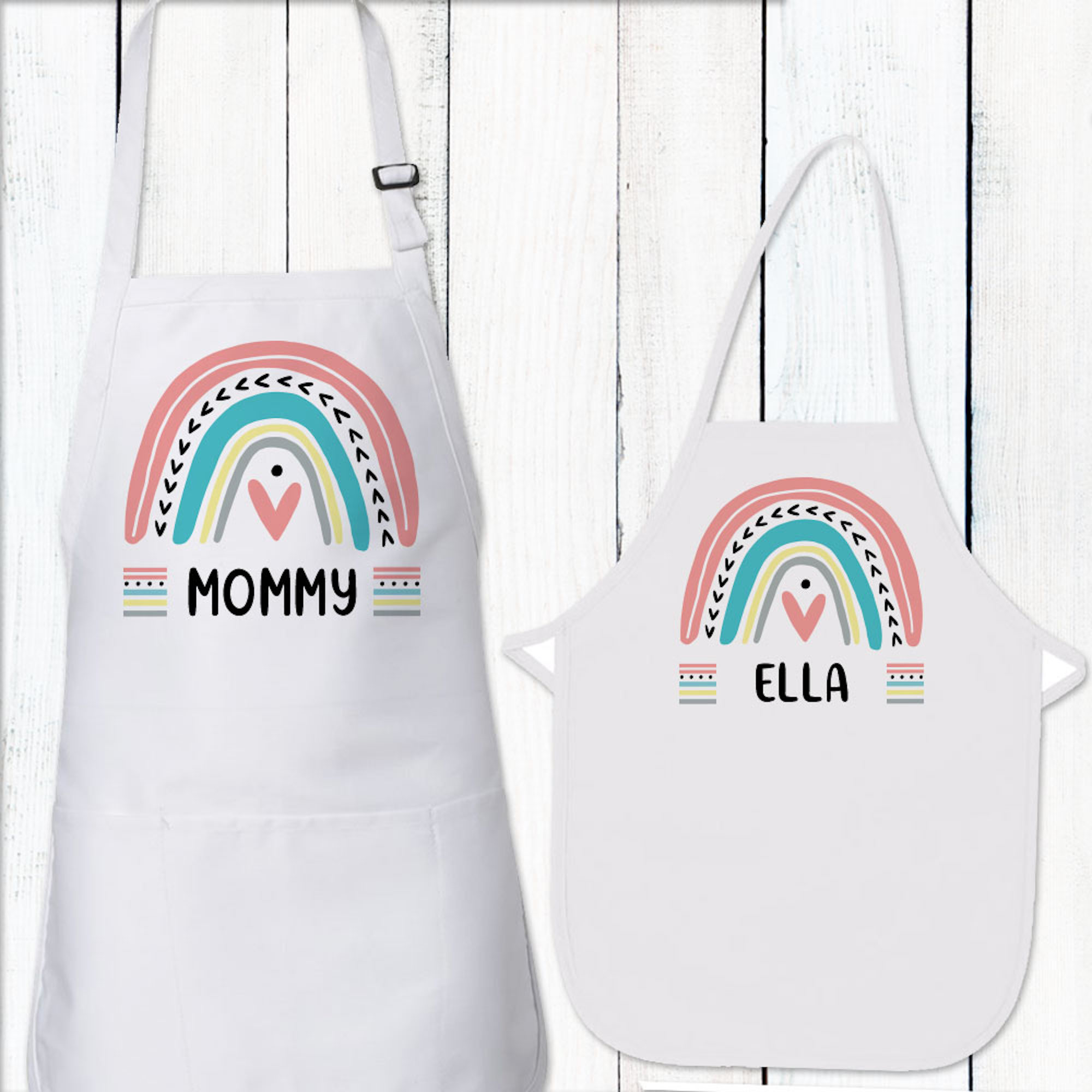 Handmade Mom and Me Aprons for Preschool, Tween, and Adult