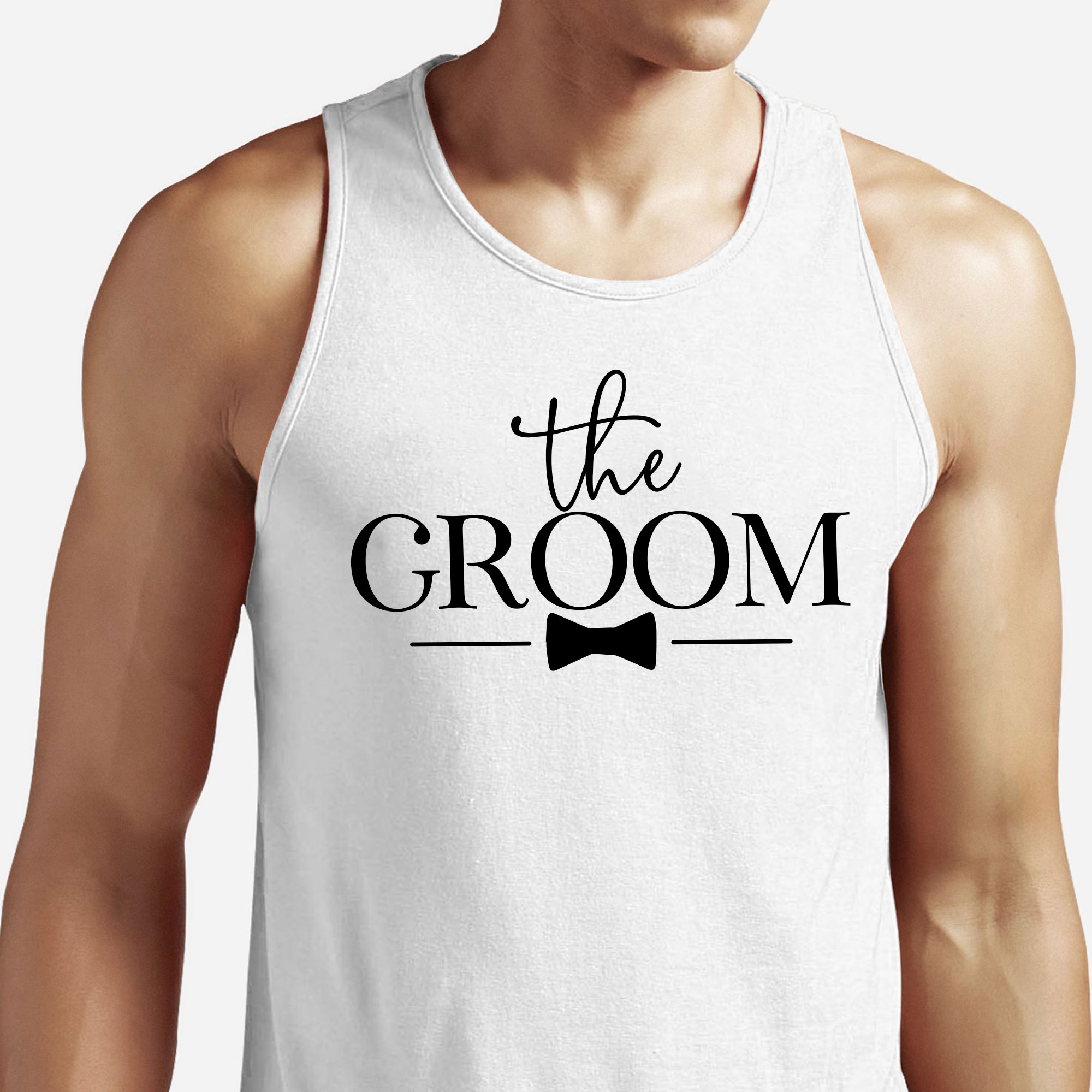 bride and groom tank tops