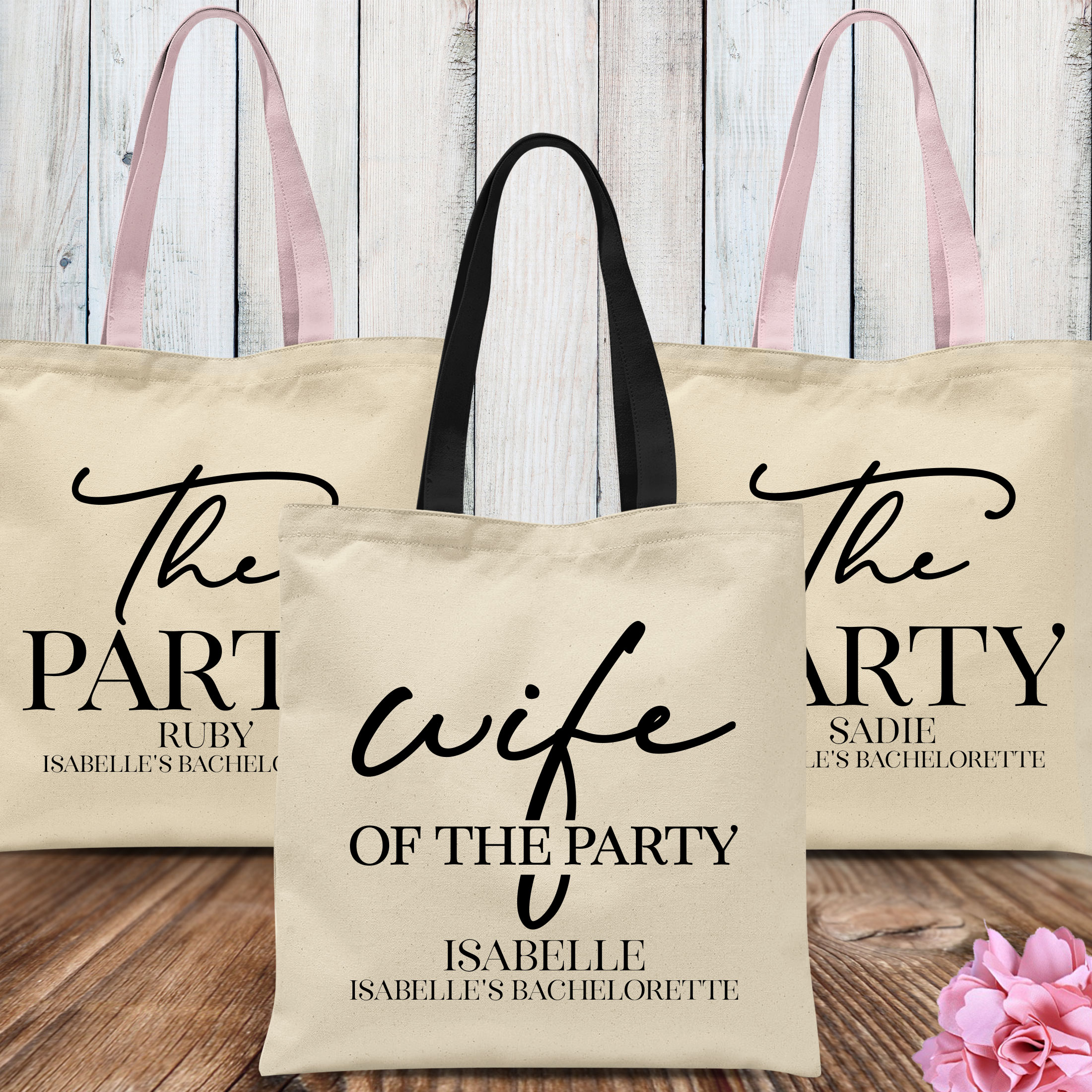 party canvas tote