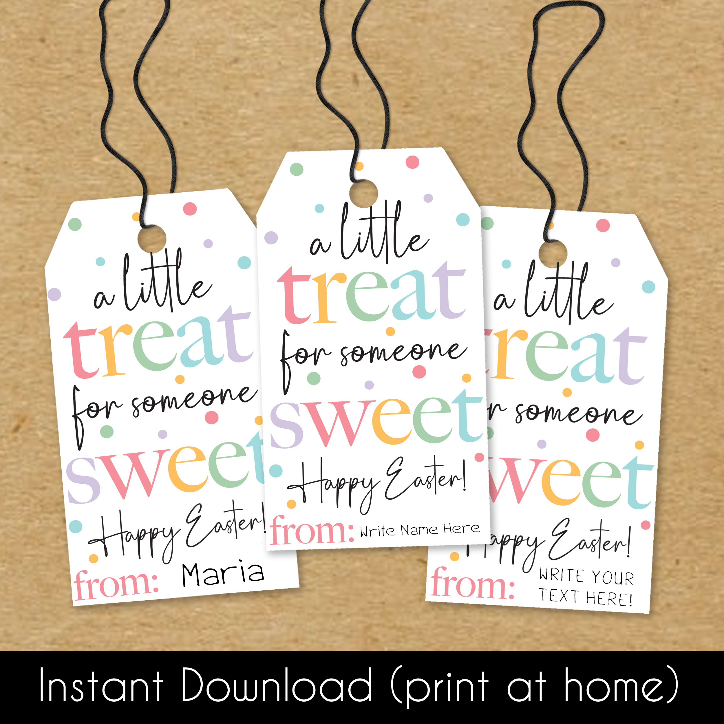 modern easter printable treat tags instant download