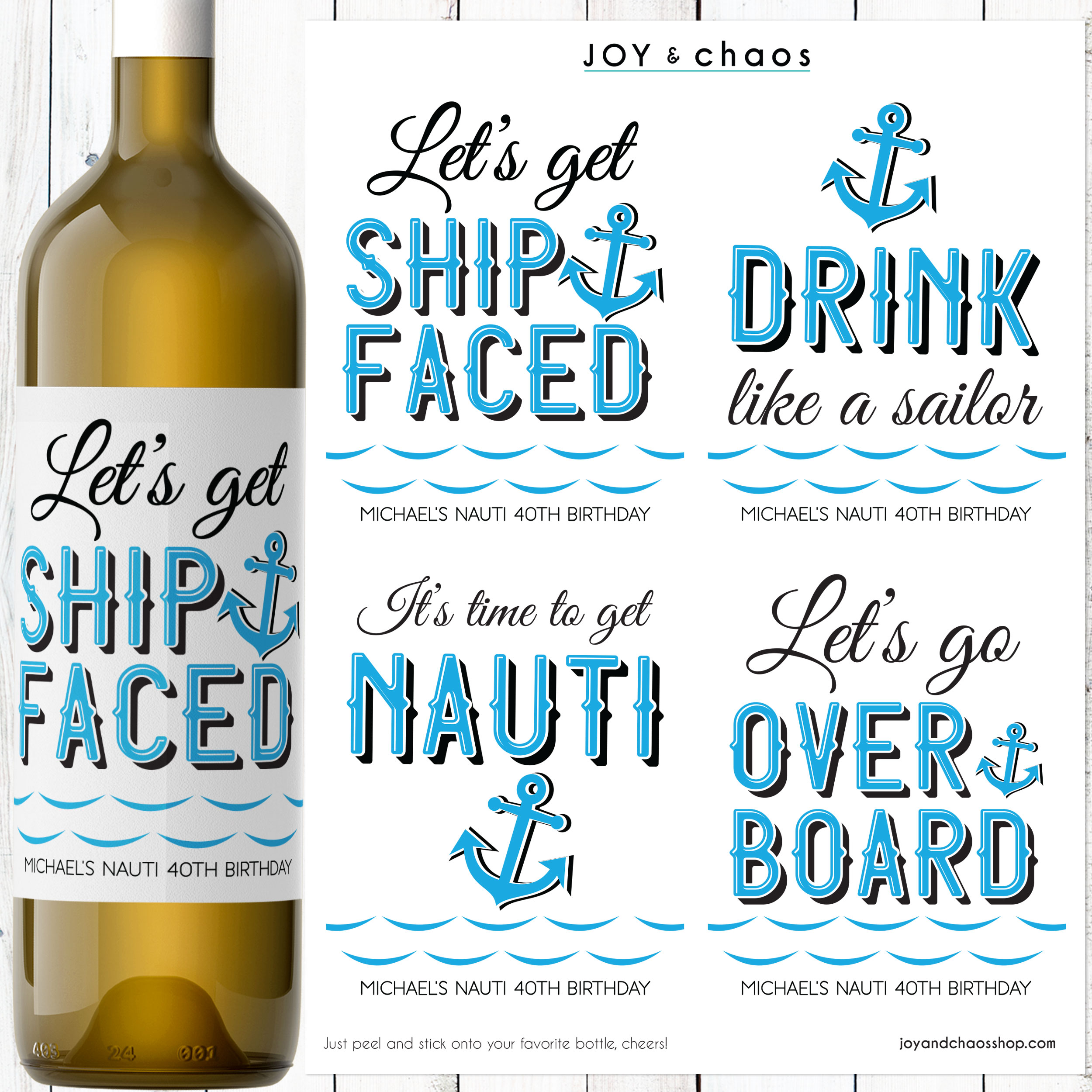 Custom Cruise Travel Wine Chiller Sleeve