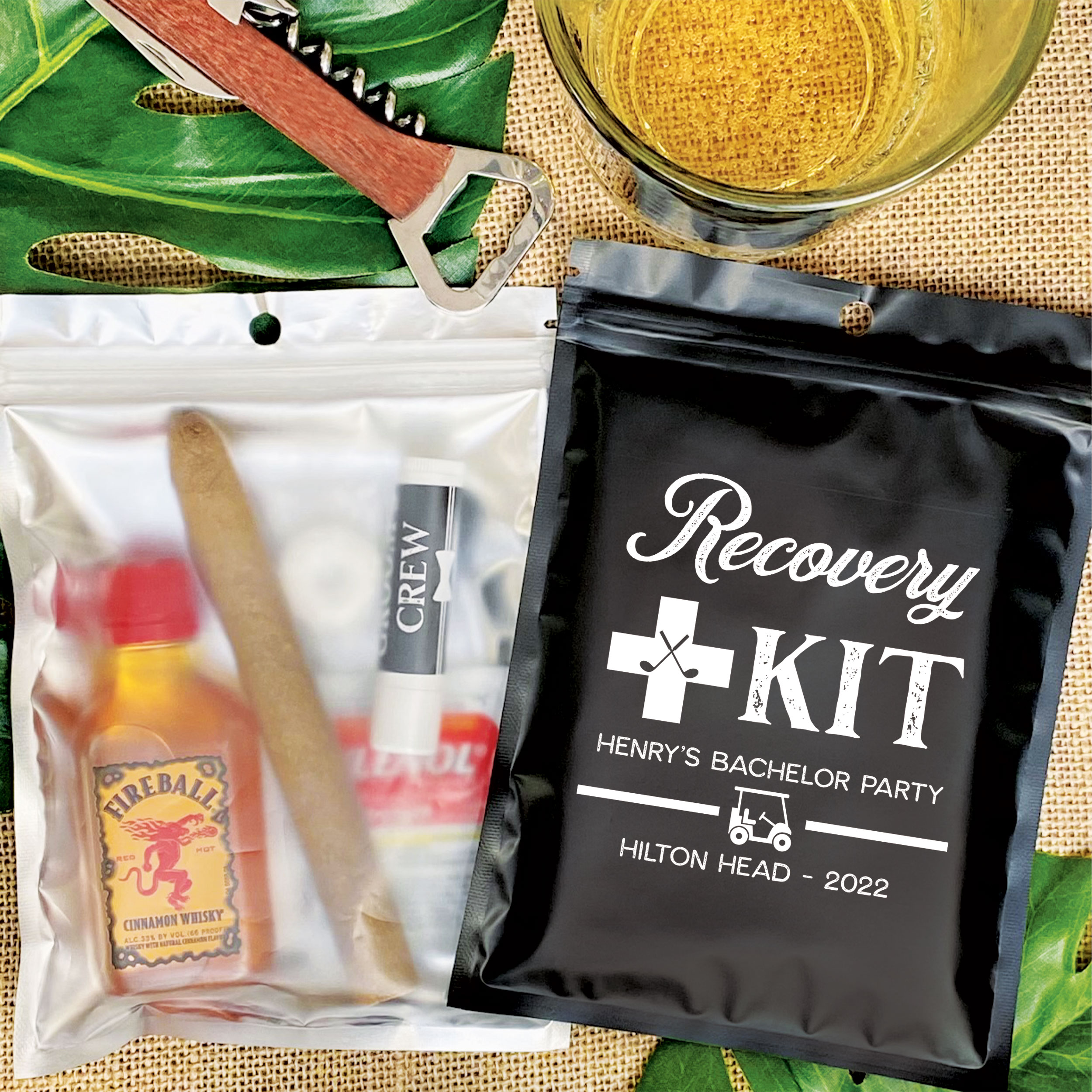 Golf Custom Hangover Recovery Kit Bags