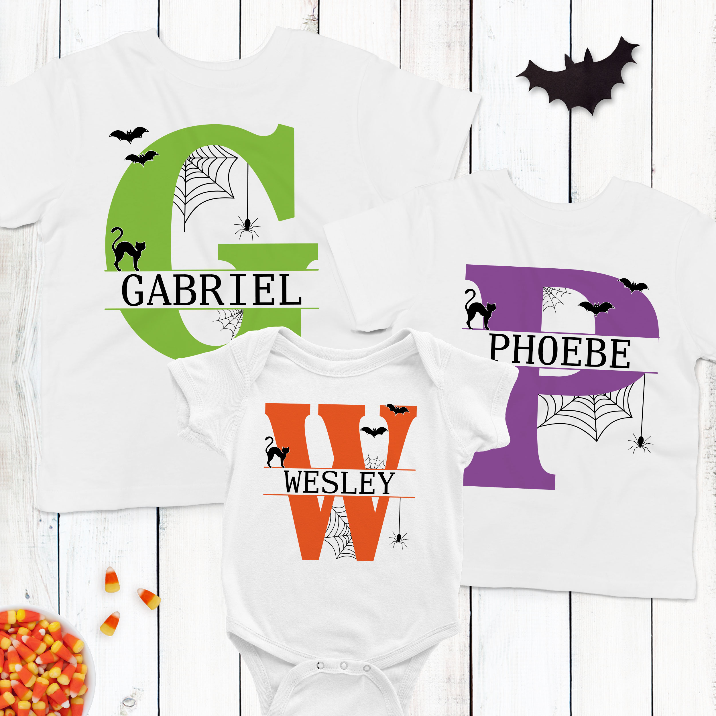 Halloween monogram shirts Clearance