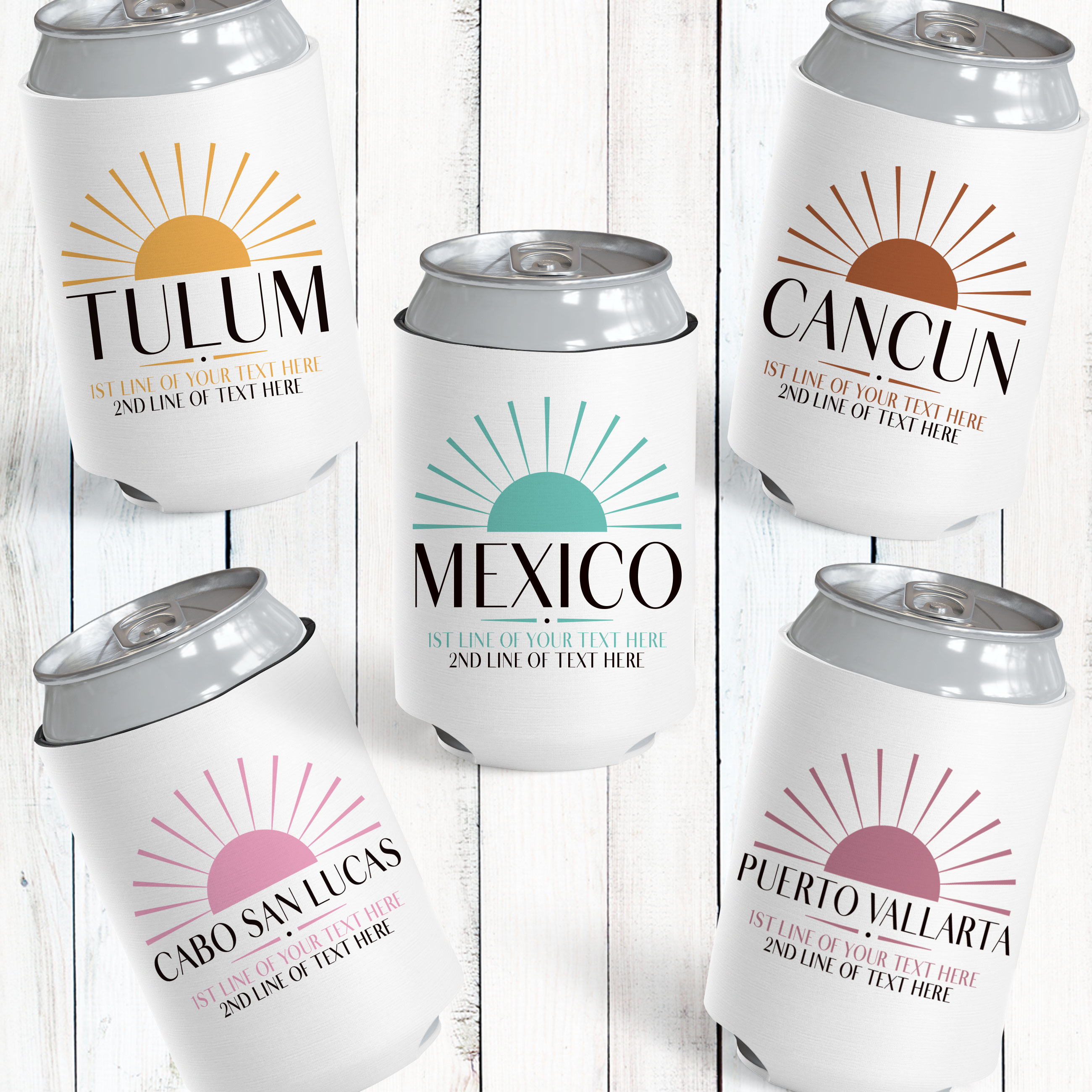 Mexico Sunshine Custom Can Coolers