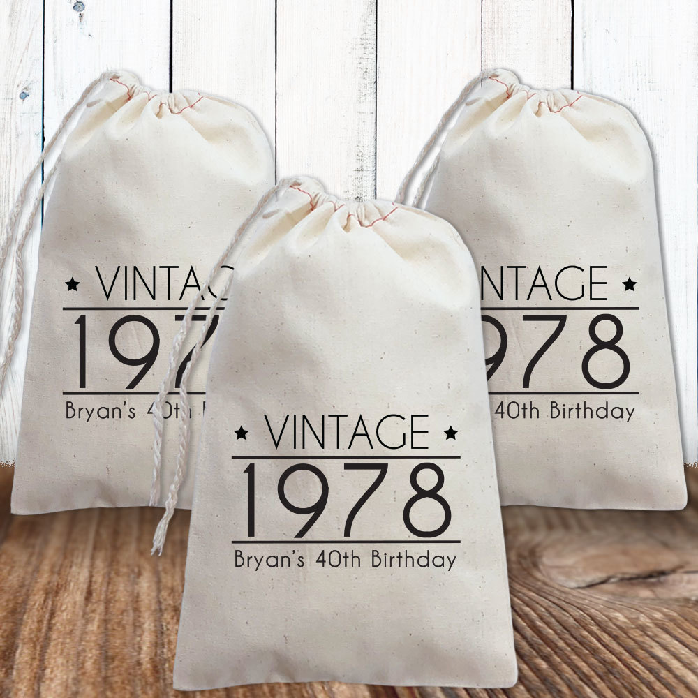 Adult Birthday Favor Bags and Totes