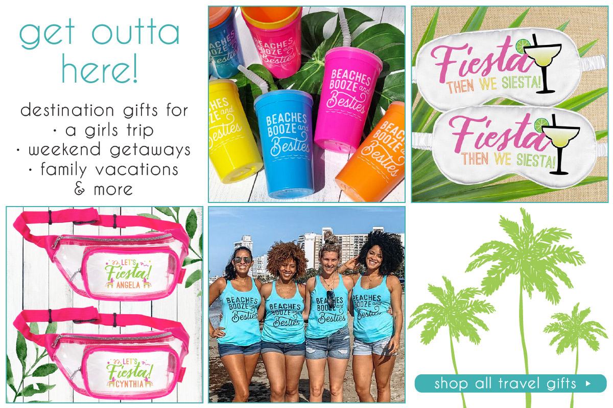 Personalized Girls Trip Tote Bags, Favors and Shirts