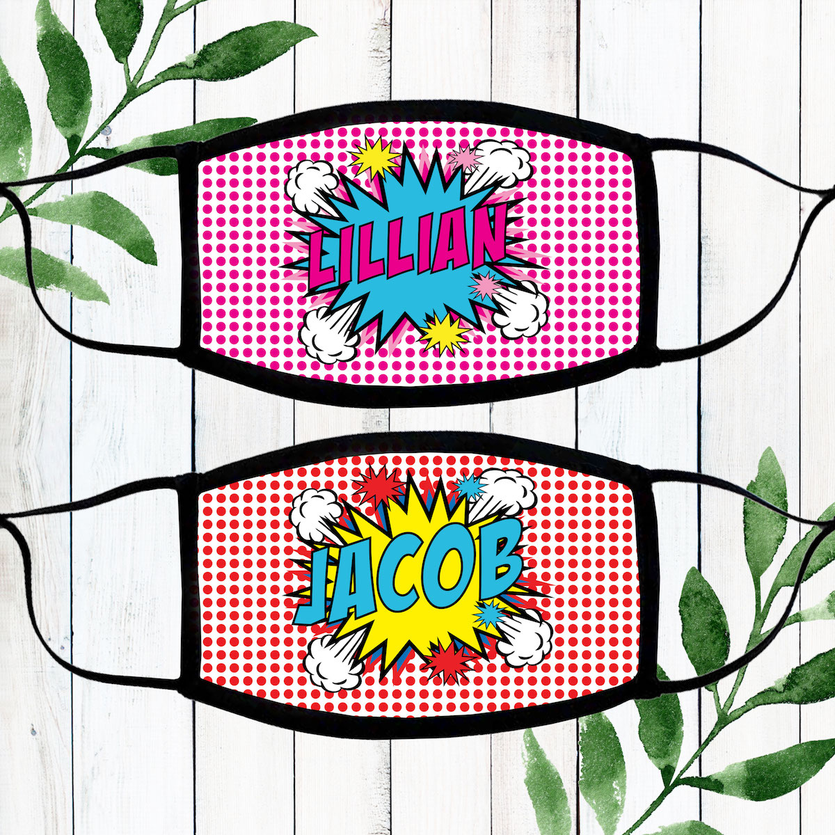 Personalized Kids Face Masks