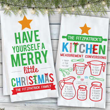 Little Elves Personalized Christmas Kitchen Towel