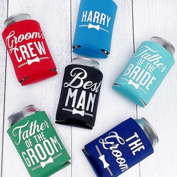 Personalized Maroon RTIC Can Cooler, Monogrammed Can Cooler, Groomsmen Gift  