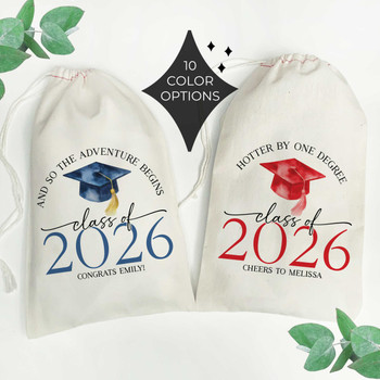 Class of Graduation Favor Bags – Custom High School or College Grad ...