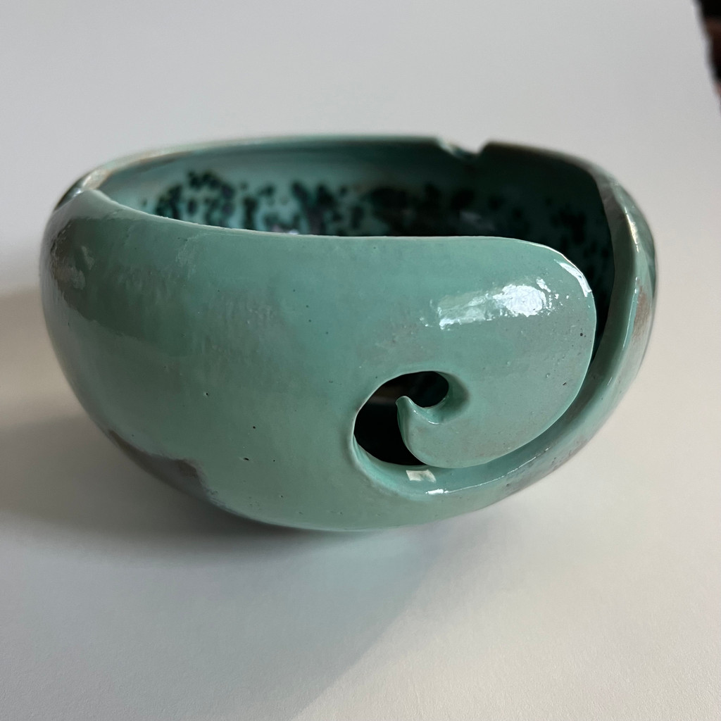 Yarn Bowl  | Tropical Teal Aqua Jasper