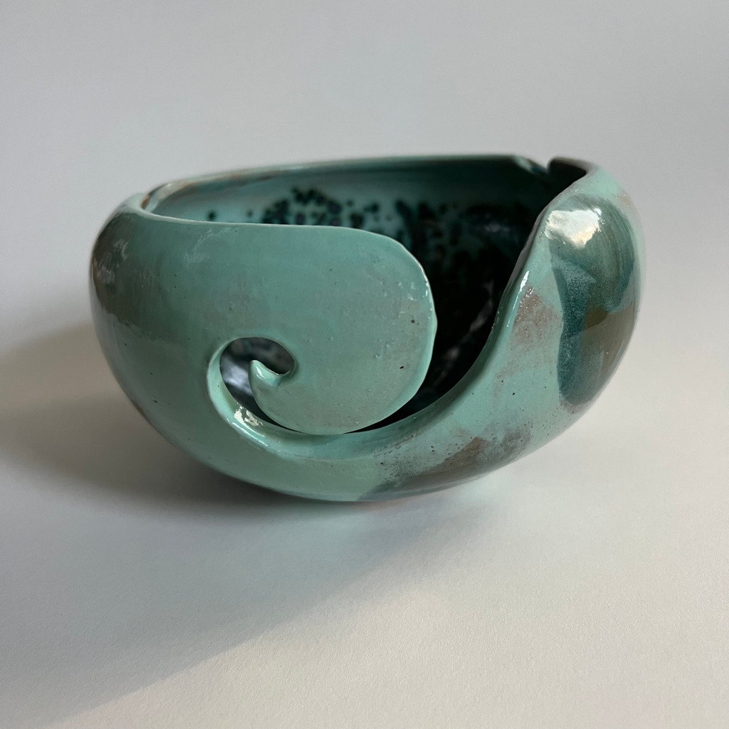 Yarn Bowl  | Tropical Teal Aqua Jasper