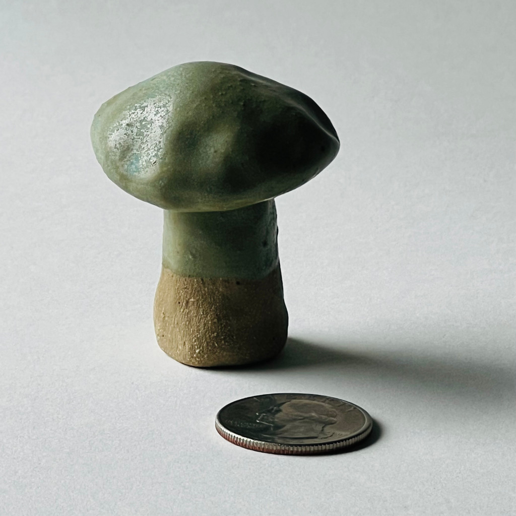 Mushrooms in set of Four | Greens and Blues