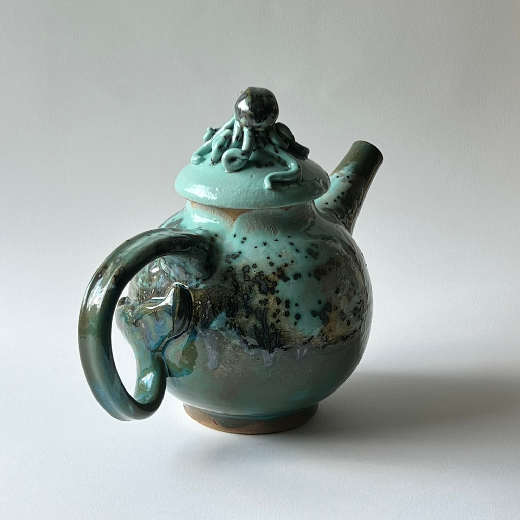 Octopus Whale Tial Teapot | Tropical Aqua Jasper