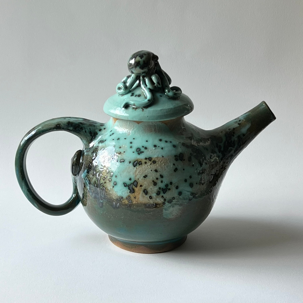 Octopus Whale Tial Teapot | Tropical Aqua Jasper