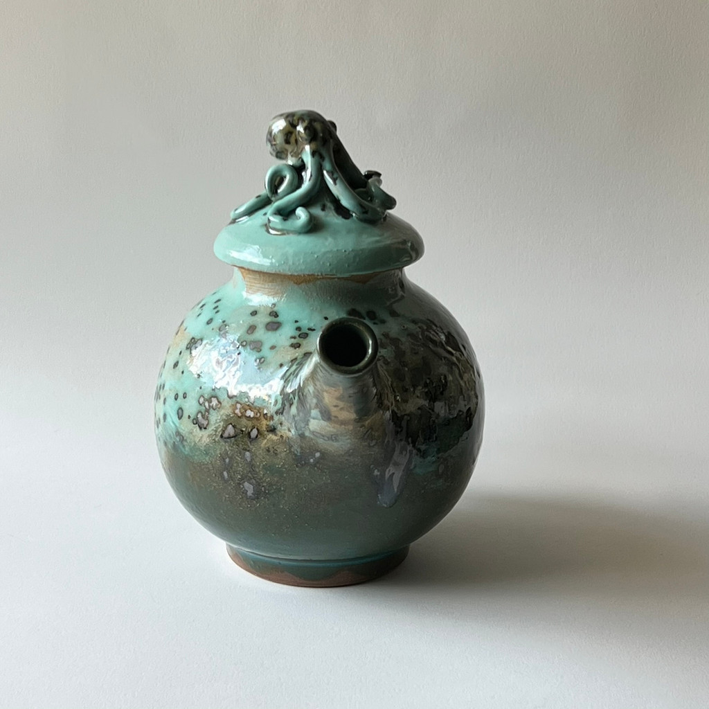 Octopus Whale Tial Teapot | Tropical Aqua Jasper