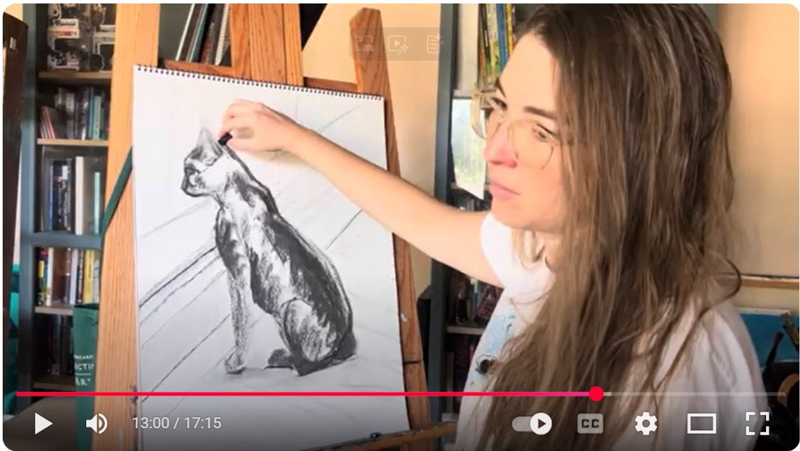 Traditional Life Drawing | Studio Cats 2
