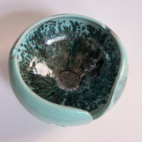 Yarn Bowl  | Tropical Teal Aqua Jasper