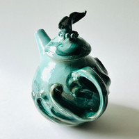 Ocean Whale Tail Teapot | Tropical Teal Aqua