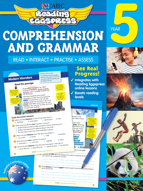 ABC Reading Eggspress - Comprehension and Grammar Workbook - Year 5