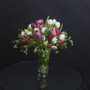 Tulip flower arrangement in vase