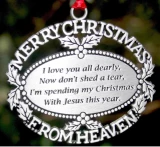 Merry Christmas From Heaven Ornament with Bookmark