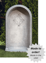Handcrafted Round Outdoor Cement Grotto for 36" Statue - 49" 
