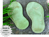 Outdoor Cement Garden Stepping Stone - Flip Flops 