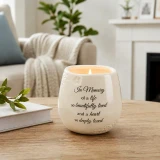 "In Memory of a Life So Beautifully Lived" Memorial Candle