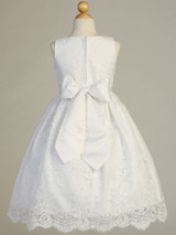 Communion Dress - Corded Embroidery Lace on Tulle